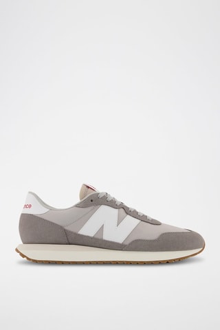 Sneakers en cuir 237 - Gris foncé et blanc