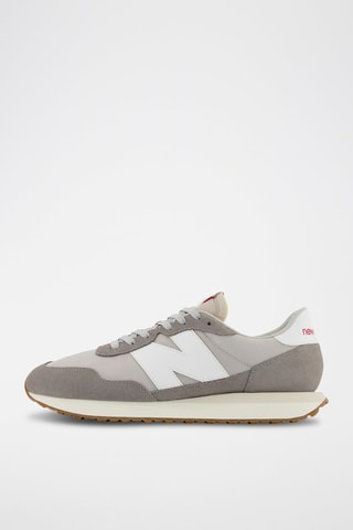 Sneakers en cuir 237 - Gris foncé et blanc