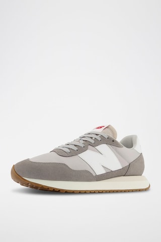 Sneakers en cuir 237 - Gris foncé et blanc