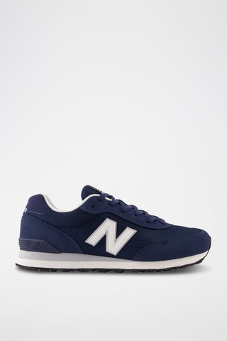 Sneakers en nubuck 515 - Bleu marine et blanc