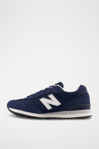 Sneakers en nubuck 515 - Bleu marine et blanc