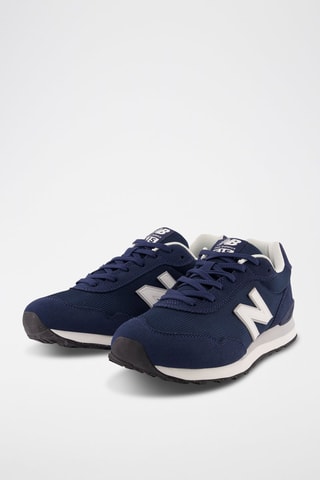 Sneakers en nubuck 515 - Bleu marine et blanc
