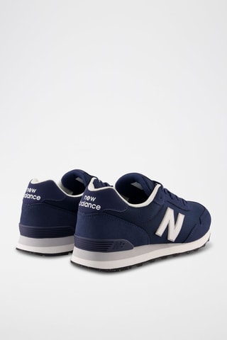 Sneakers en nubuck 515 - Bleu marine et blanc