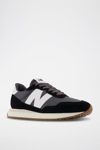 Sneakers en cuir 237 - Bleu nuit et gris foncé