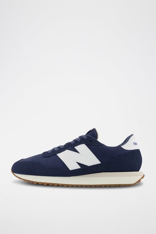 Sneakers en cuir 237 - Bleu marine et blanc