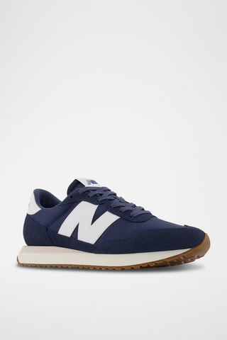 Sneakers en cuir 237 - Bleu marine et blanc