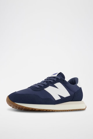 Sneakers en cuir 237 - Bleu marine et blanc