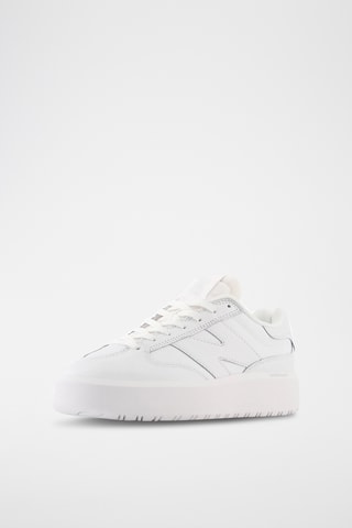 Baskets plateformes en cuir 302 - Blanc
