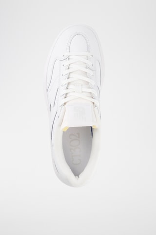 Baskets plateformes en cuir 302 - Blanc