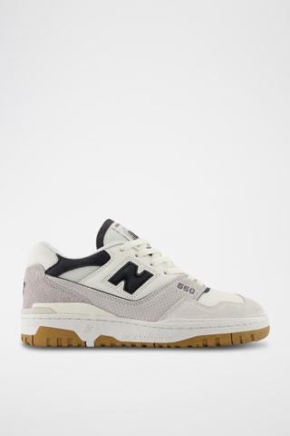 Baskets en cuir 550 - Gris et noir