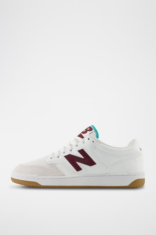 Baskets en cuir 480 - Blanc et bordeaux