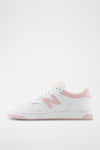 Baskets en cuir 480 - Blanc et rose
