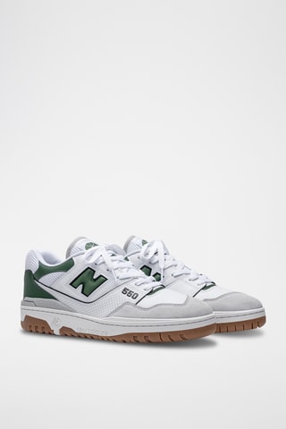 Baskets en cuir 550 - Blanc et vert
