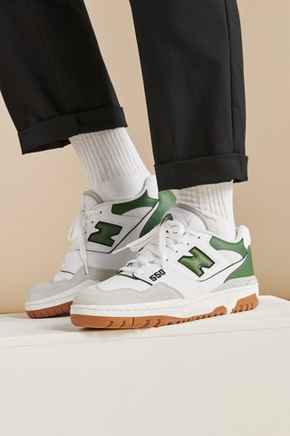 Baskets en cuir 550 - Blanc et vert