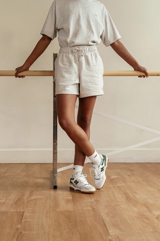 Baskets en cuir 550 - Blanc et vert