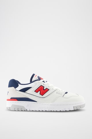 Baskets en cuir 550 - Blanc, bleu marine