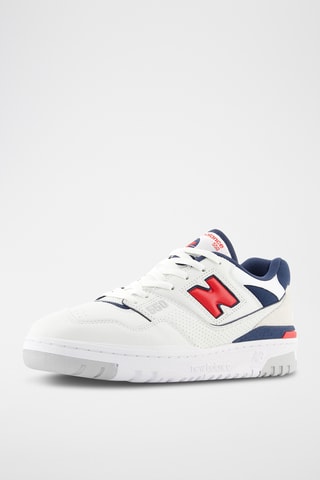 Baskets en cuir 550 - Blanc, bleu marine