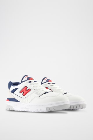 Baskets en cuir 550 - Blanc, bleu marine