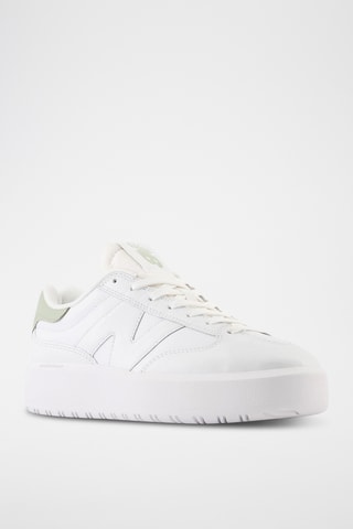 Baskets plateformes en cuir 302 - Blanc