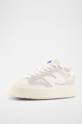 Baskets plateformes en nubuck 302 - Blanc