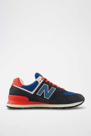 Baskets en nubuck 574 - Bleu marine
