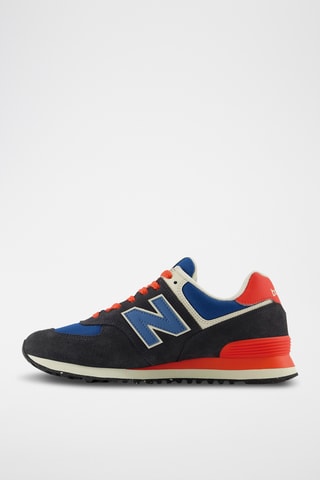 Baskets en nubuck 574 - Bleu marine