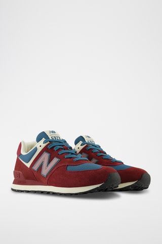 Baskets en nubuck 574 - Rouge