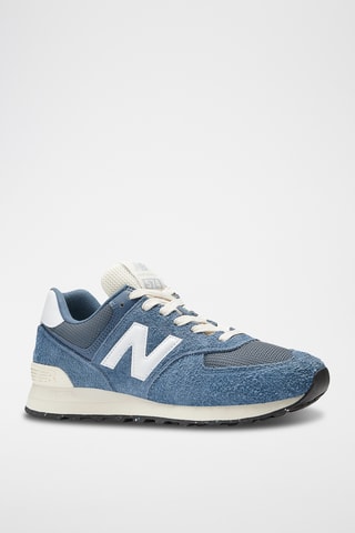 Baskets en nubuck 574 - Bleu clair