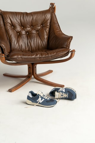 Baskets en nubuck 574 - Bleu clair