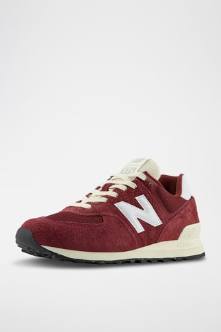 Baskets en nubuck 574 - Bordeaux