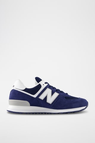 Baskets en nubuck 574 - Bleu marine