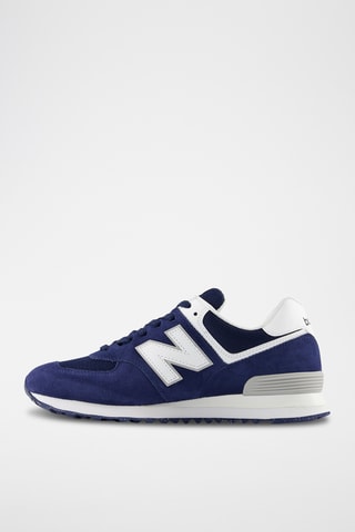 Baskets en nubuck 574 - Bleu marine