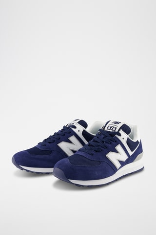 Baskets en nubuck 574 - Bleu marine