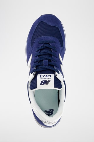 Baskets en nubuck 574 - Bleu marine