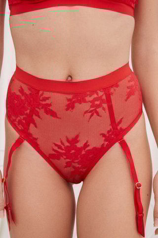 Tanga taille haute Nella - Rouge - Darjeeling