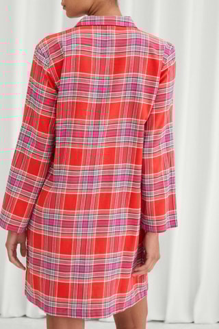 Camisa de dormir Chalet - Vermelho e rosa