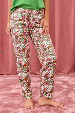 Calças de pijama Rivera - Verde e rosa