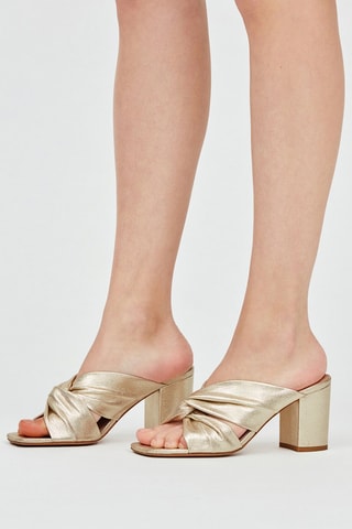 Leren Sandalen Goudkleurig