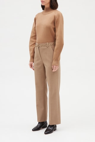 Getailleerde Broek Beige