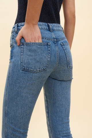 7/8 Jeans Bootcut Blauw