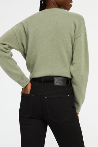 7/8 Jeans Slim Fit Zwart
