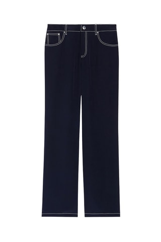 Zijden Flare Jeans Donkerblauw