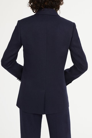 Linnen Blazer Marineblauw