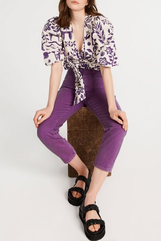 Crop Top Ecru en Lichtroze