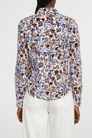 Velours Blouse Wit en Steenrood