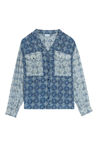 Blouse Wit en Donkerblauw
