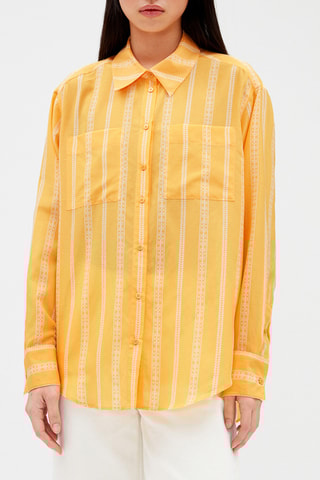 Zijden Blouse Oranje