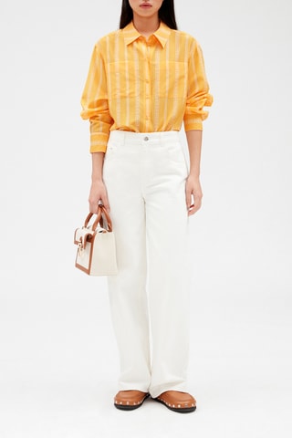 Zijden Blouse Oranje