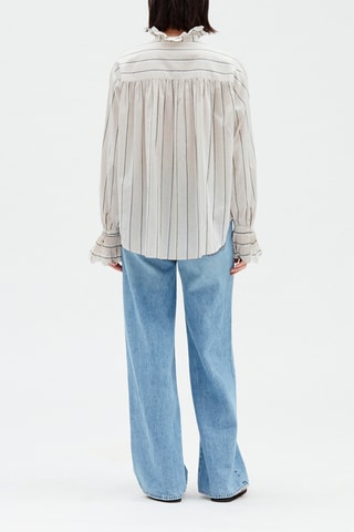 Linnen Blouse Wit en Grijs