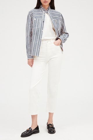 Blouse Wit en Blauw